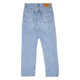 LEVI'S 501 Jeans Premium Distressed Womens Blue Straight Stone Wash W24 L26