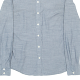 BANANA REPUBLIC Womens Plain Shirt Grey Long Sleeve S