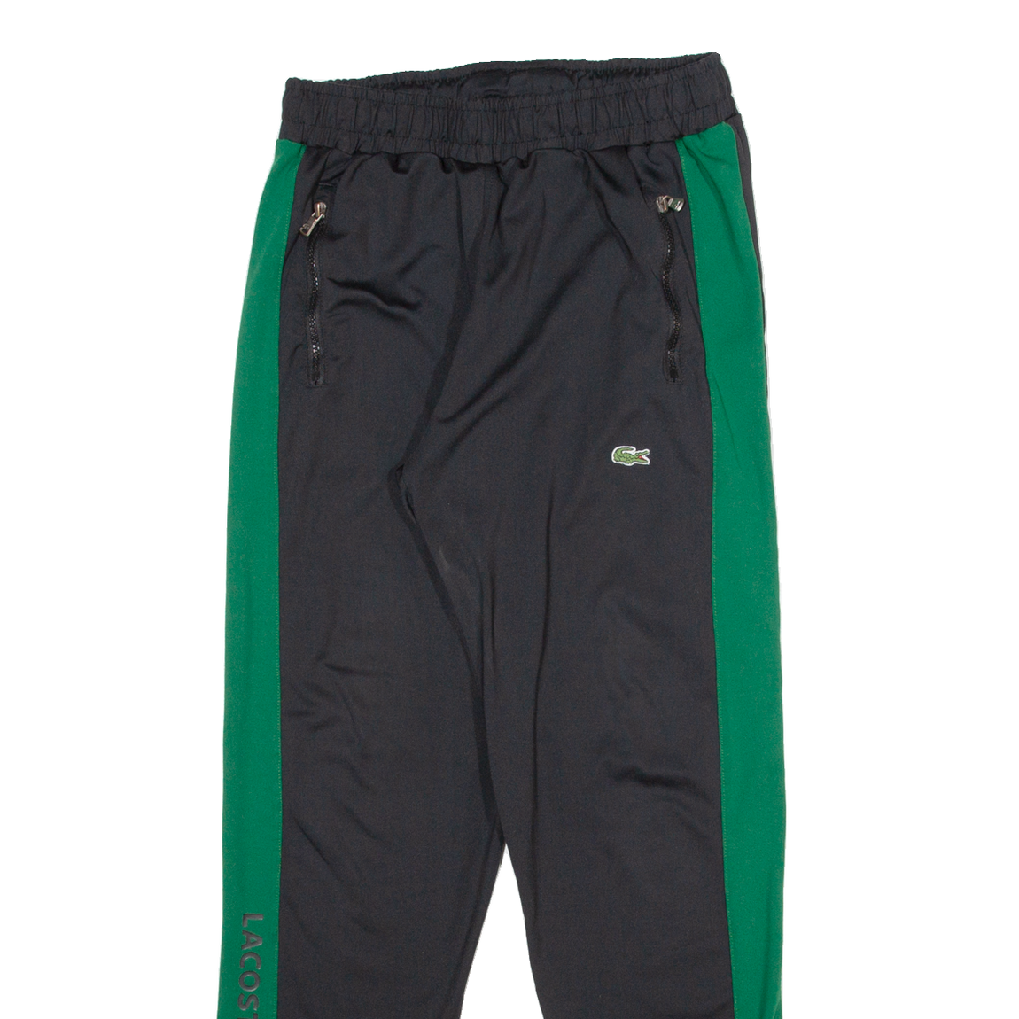 LACOSTE Womens Track Pants Black Tapered L W28 L29