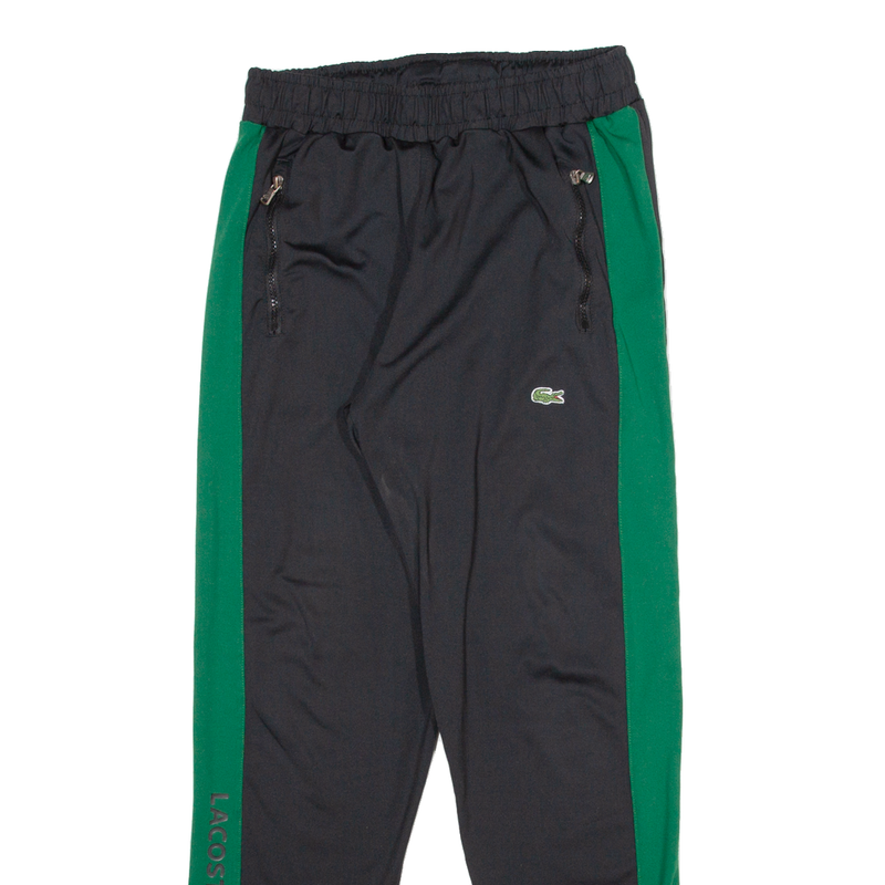 LACOSTE Womens Track Pants Black Tapered L W28 L29