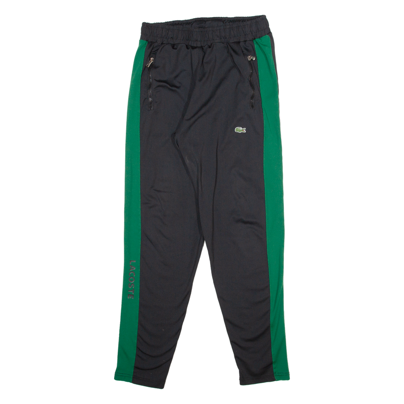 LACOSTE Womens Track Pants Black Tapered L W28 L29