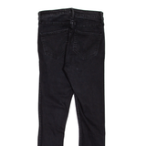 HOLLISTER High Rise Crop Distressed Womens Jeans Black Slim Skinny W26 L26