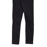 HOLLISTER High Rise Crop Distressed Womens Jeans Black Slim Skinny W26 L26