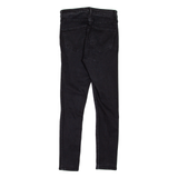 HOLLISTER High Rise Crop Distressed Womens Jeans Black Slim Skinny W26 L26