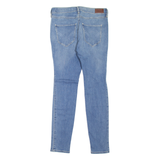 HOLLISTER High Rise Distressed Womens Jeans Blue Slim Skinny Stone Wash W29 L28
