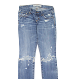 HOLLISTER Erin Distressed Womens Jeans Blue Slim Skinny Stone Wash W24 L33