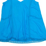MONSOON BEACH Womens Camisole Top Blue V-Neck Sleeveless S