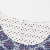 FAT FACE Womens Printed Top Blue Floral UK 10