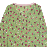 WHITE STUFF Womens Printed Shirt Green V-Neck Long Sleeve Floral UK 8