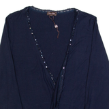 PHASE EIGHT Shawl Womens Top Blue 3/4 Sleeve UK 10