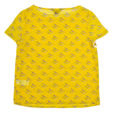 TED BAKER Sheer Womens Printed Top Yellow M