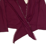 PHASE EIGHT Shawl Womens Top Maroon 3/4 Sleeve UK 12
