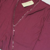 PHASE EIGHT Shawl Womens Top Maroon 3/4 Sleeve UK 12