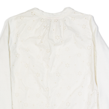 JOULES Womens Top White Long Sleeve UK 10