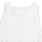 MASSIMO DUTTI Womens Top White Long Sleeve S