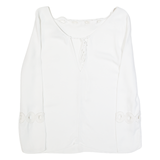 MASSIMO DUTTI Womens Top White Long Sleeve S