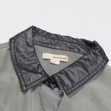 DKNY Frill Womens Shirt Grey Collared Long Sleeve XXS