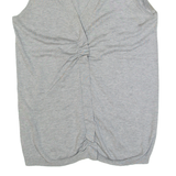 DKNY Womens Top Grey V-Neck Sleeveless S