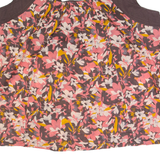 FAT FACE Womens Printed Top Pink V-Neck Sleeveless Floral UK 16
