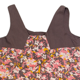 FAT FACE Womens Printed Top Pink V-Neck Sleeveless Floral UK 16