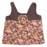 FAT FACE Womens Printed Top Pink V-Neck Sleeveless Floral UK 16