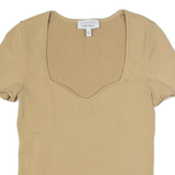 & OTHER STORIES LOS ANGELES ATELIER Womens Top Beige V-Neck S