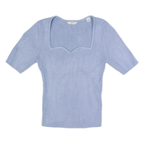 JACK WILLS Womens Top Blue V-Neck UK 10