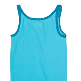 CALVIN KLEIN Womens Bardot Vest Blue Sleeveless M