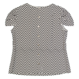 PHASE EIGHT Womens Printed Top White Off Shoulder Chevron UK 18