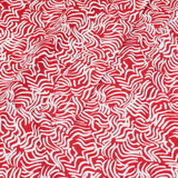 DKNY Womens Printed Shirt Red High Neck Sleeveless Crazy Pattern M