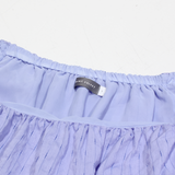 MINT VELVET Womens Off Shoulder Top Purple 3/4 Sleeve Striped S