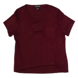 DKNY Womens Bardot Top Maroon L