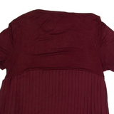 DKNY Womens Bardot Top Maroon L