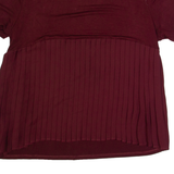 DKNY Womens Bardot Top Maroon L