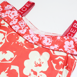 ICEBERG Womens Printed Top Red V-Neck Sleeveless Floral M