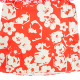 ICEBERG Womens Printed Top Red V-Neck Sleeveless Floral M