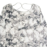 HOLLISTER Tie-Dye Womens Top Grey Long Sleeve S