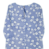 WHITE STUFF Womens Day Dress Blue Floral Knee Length UK 12