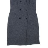 LAURA ASHLEY Womens Jacket Dress Grey Sleeveless Knee Length UK 12
