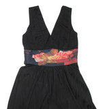 TED BAKER Womens Mini Dress Black Viscose Floral Sleeveless Short S