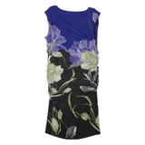 PHASE EIGHT Womens Bodycon Dress Black Floral Sleeveless Knee Length M