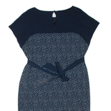 LAURA ASHLEY Womens Day Dress Blue Spotted Sleeveless Knee Length UK 14