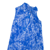 DKNY Womens Day Dress Blue Sleeveless Knee Length M