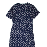 FAT FACE Womens Tea Dress Blue Viscose Floral Short Sleeve Midi UK 16