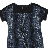 MINT VELVET Womens T-Shirt Dress Grey Spotted Short Sleeve Short UK 18