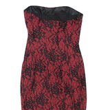 FRENCH CONNECTION Womens Mini Dress Red Floral Sleeveless Short UK 8