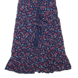 FAT FACE Womens Day Dress Blue Viscose Floral Sleeveless Knee Length S