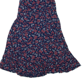 FAT FACE Womens Day Dress Blue Viscose Floral Sleeveless Knee Length S