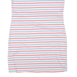 JOULES Premium Womens Day Dress White Striped Sleeveless Knee Length UK 14