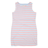 JOULES Premium Womens Day Dress White Striped Sleeveless Knee Length UK 14